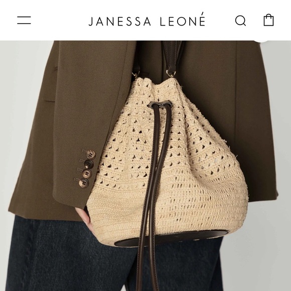 Janessa Leone Handbags - Janessa Leone • Cami Bag in Natural/Brown